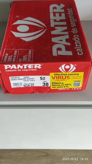 Zapatos Seguridad. Panter.