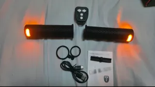 Empuñaduras Patinete/Bici con Luz LED Naranja