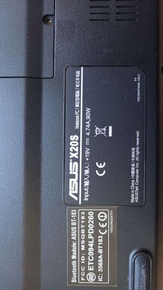 Portátil ASUS X20S para piezas