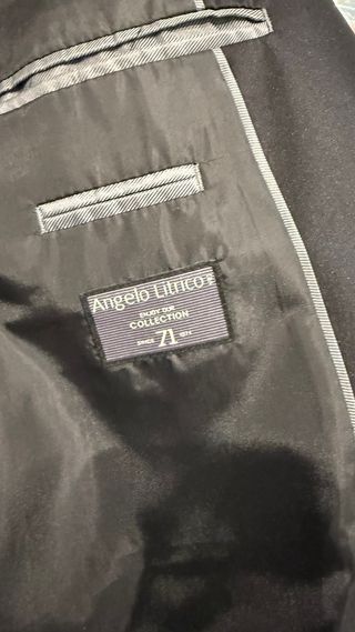 Traje Angelo Litrico Negro Hombre