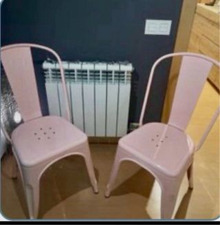 Sillas estilo industrial rosa (2 unidades)