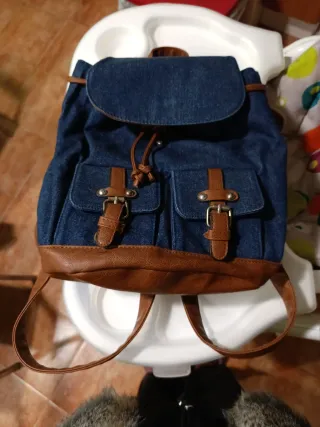 Bolso Mochila Vaquero Marrón