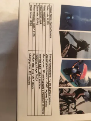 Cámara Deportiva 4K Sumergible 30m