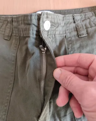 Pantaloni Cargo Zara Verde Oliva Tg. 38