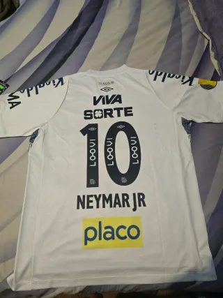 Camiseta Santos #11 Neymar Jr. Umbro Blanca