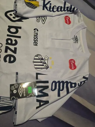 Camiseta Santos #11 Neymar Jr. Umbro Blanca