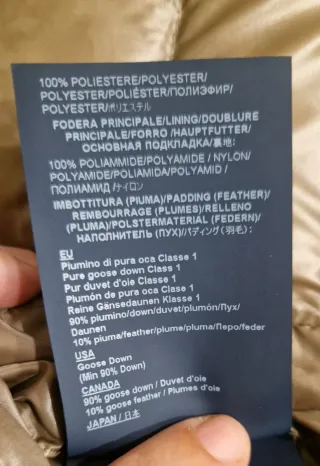 Chaqueta de plumas de Herno M (IT44) Beige