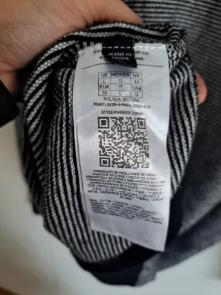 Maglione Guess uomo righe nere e grigie