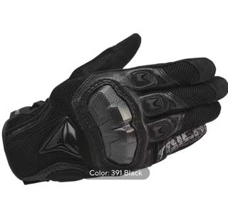 Guantes de Moto Cuero Negro Talla L