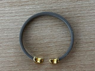 Pulsera Acero y Metal Dorado