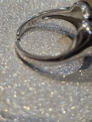 Anillo Corazón Plata con Perla