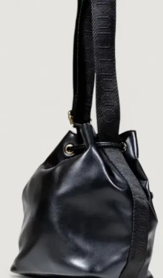 Borsa Liu Jo secchiello nera con dettagli oro