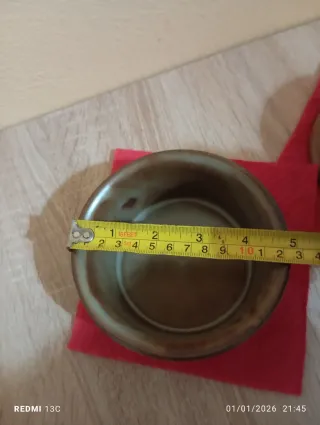 Set 2 Ciotole Ceramica Marrone Verde