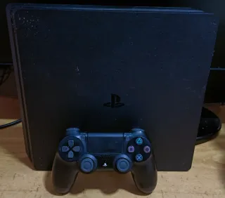 Ps4 Slim Negra + Mando + Juego