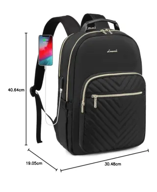 Mochila Lavard Negra y Dorada