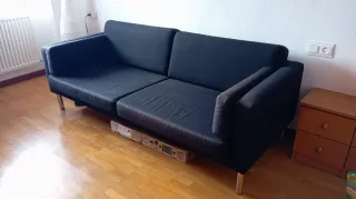 Sofá 3 plazas negro