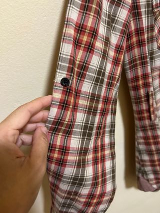 Camisa cuadros Bershka entallada