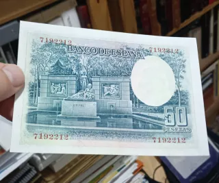 Billete 50 Pesetas Banco de España 1935 color rojo