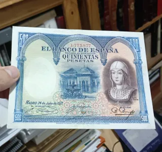 Billete 500 pesetas Banco España 1927 La Católica!