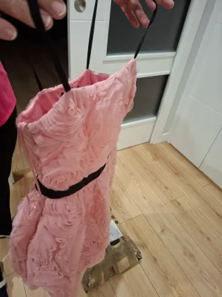 Vestido Zara Rosa Flores Tul