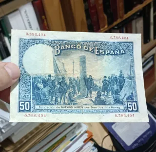 Billete 50 Pesetas Banco España 1927 Alfonso XIII