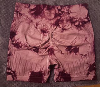 Mallas cortas push up efecto tie-dye