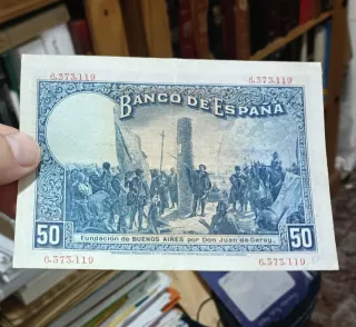 Billete 50 Pesetas Banco España 1927 Alfonso XIII