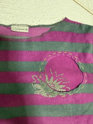 Pigiama donna OVS righe viola e grigio