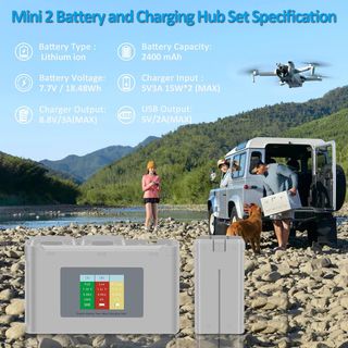 Baterías Fantasyo DJI Mini 2/4K con hub NUEVO