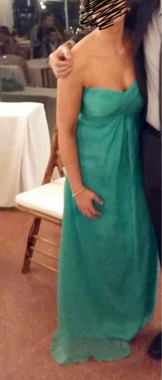 Vestido largo fiesta verde talla 42