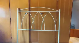 Cabecero cama 135 cm metal blanco