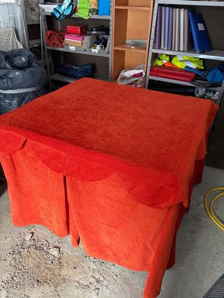 Mesa camilla cuadrada madera