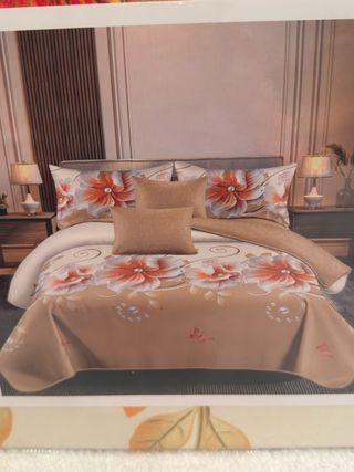 Juego de sábanas floral,6 piezas 100%algodón