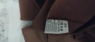 Leggings elastici a costa marrone