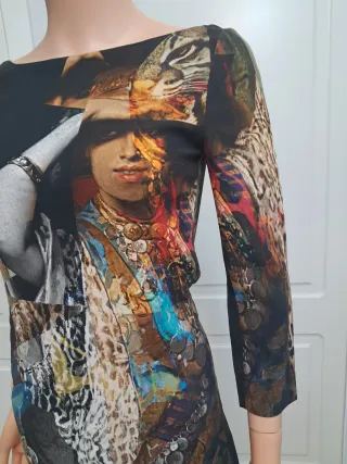 Vestido estampado Just Cavalli vintage