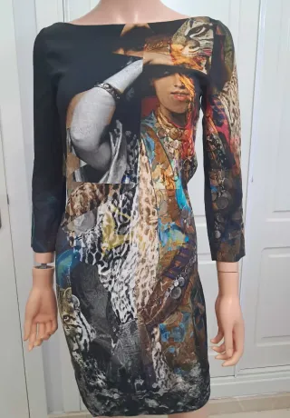 Vestido estampado Just Cavalli vintage