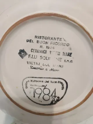 Piatto Ristorante Gigiole Brisighella 1984