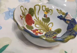 Set 8 ciotoline ceramica Faenza dipinte a mano