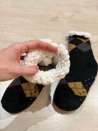 REGALO* calcetines hombre borreguito antideslizant