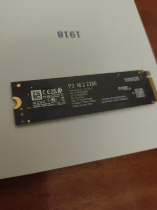 Disco Duro Crucial P3 1TB PCIe 3.0 M.2 2280