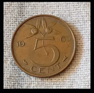 Moneta 5 Centesimi Olanda 1963