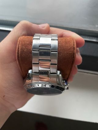 Reloj Tommy Hilfiger GMT Azul y Plateado