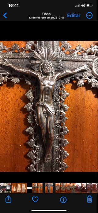 Cruz de Plata Vintage Orfebrería Arte Religioso