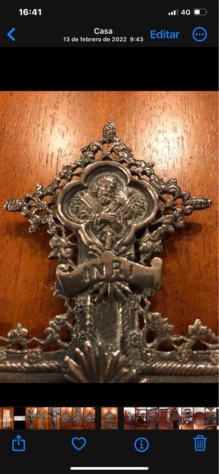 Cruz de Plata Vintage Orfebrería Arte Religioso