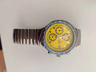 Reloj Calypso Cronógrafo Amarillo y Azul