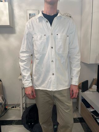 Chaqueta blanca de manga larga