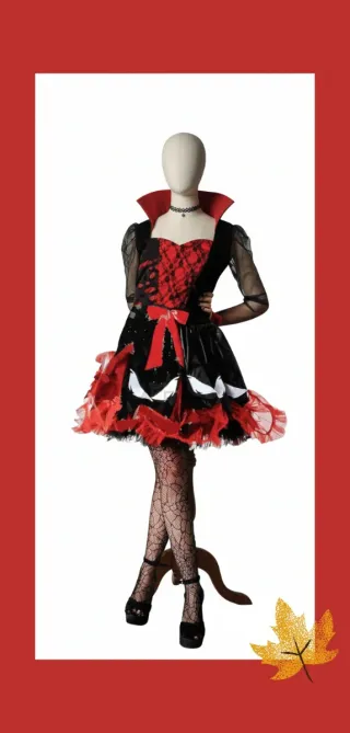 Disfraz Vampiresa Gótica / Reina Corazones Talla Ú