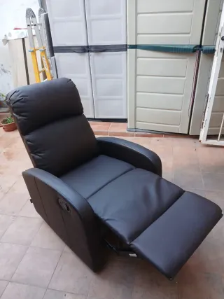 Butaca Relax Piel Sintética Negra
