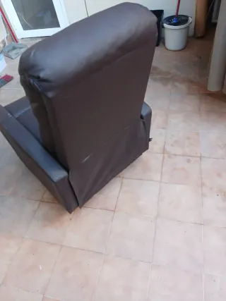 Butaca Relax Piel Sintética Negra