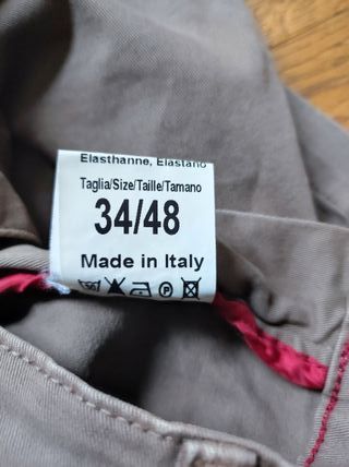 Pantaloni in cotone da uomo tg. 34 made in Italy